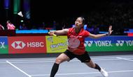 Tunggal putri Indonesia Putri Kusuma Wardani lolos ke perempat final All England 2026. Putri KW mengalahkan Kim Ga Eun dari Korea dengan dua game langsung 25-23 dan 21-15 di Utilita Arena Birmingham, Inggris, Kamis (5/3/2026). (Dok. PBSI)