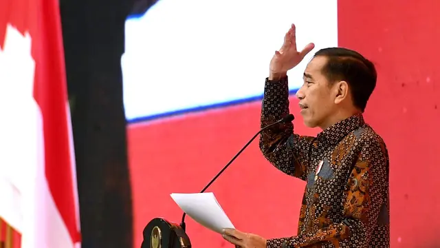 Presiden Jokowi saat acara Rapat Koordinasi Nasional (Rakornas) Pengadaan Barang/Jasa Pemerintah Tahun 2019, di Plenary Hall JCC. Foto: Lukas - Biro Pers Sekretariat Presiden