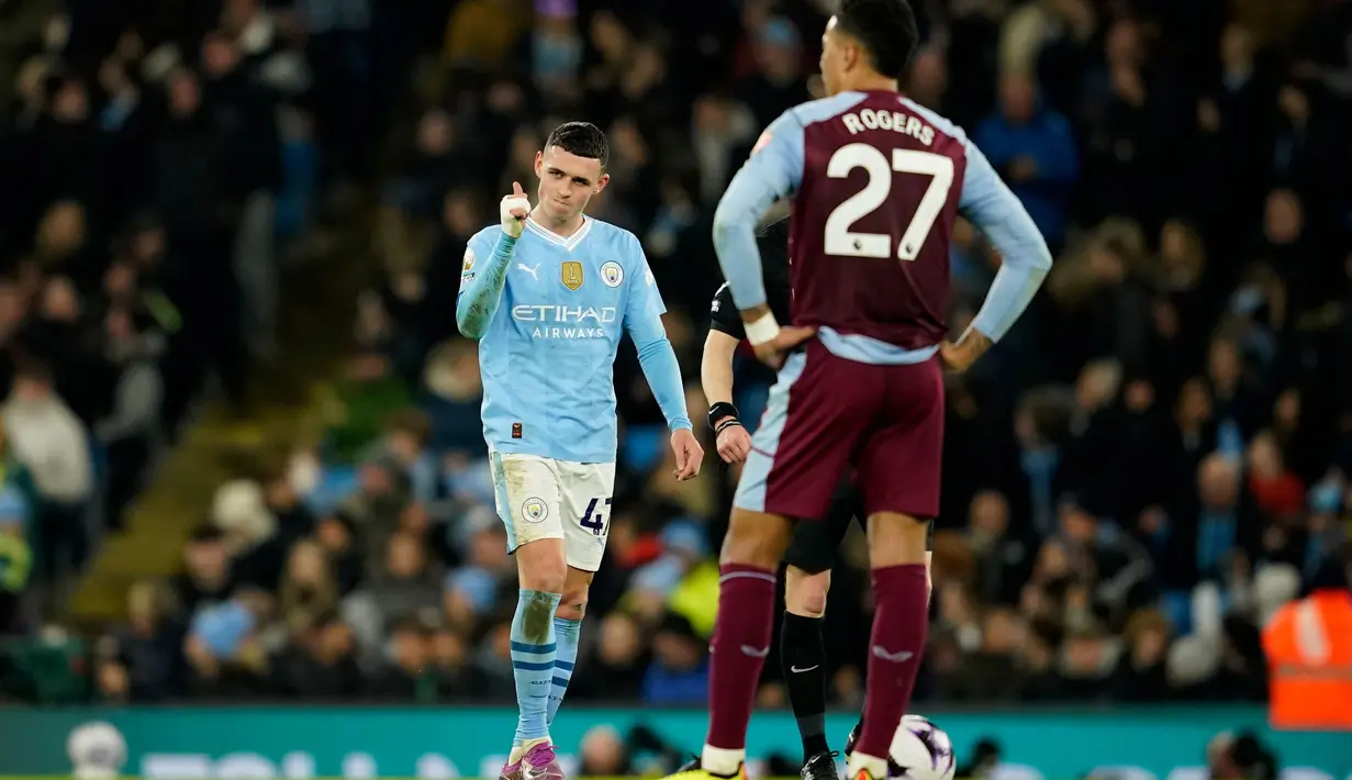Saat ini, The Citizen berada di posisi tiga dengan 67 poin dari 30 laga atau hanya selisih satu poin dari Arsenal di puncak klasemen sementara dan satu pertandingan dari Liverpool. (AP Photo/Dave Thompson)