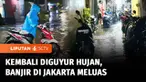 Hujan deras mengguyur sejumlah area di Jakarta kembali terendam banjir. Salah satunya banjir merendam kawasan permukiman padat di Kebon Jeruk, Jakarta Barat. Ketinggian banjir bervariasi dari 30 hingga 50 cm pada Selasa dini hari.