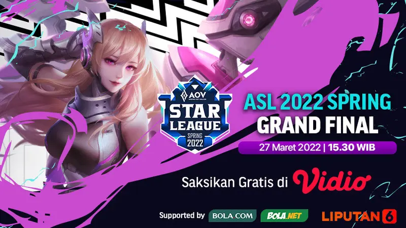 Saksikan, Live Streaming Grand Final AOV Star League 2022 Minggu, 27 Maret di Vidio