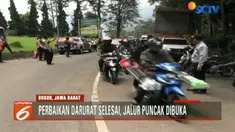 Untuk kendaraan sedang dan besar seperti truk dan bus masih harus melalui jalur altenatif, Jonggol dan Sukabumi.