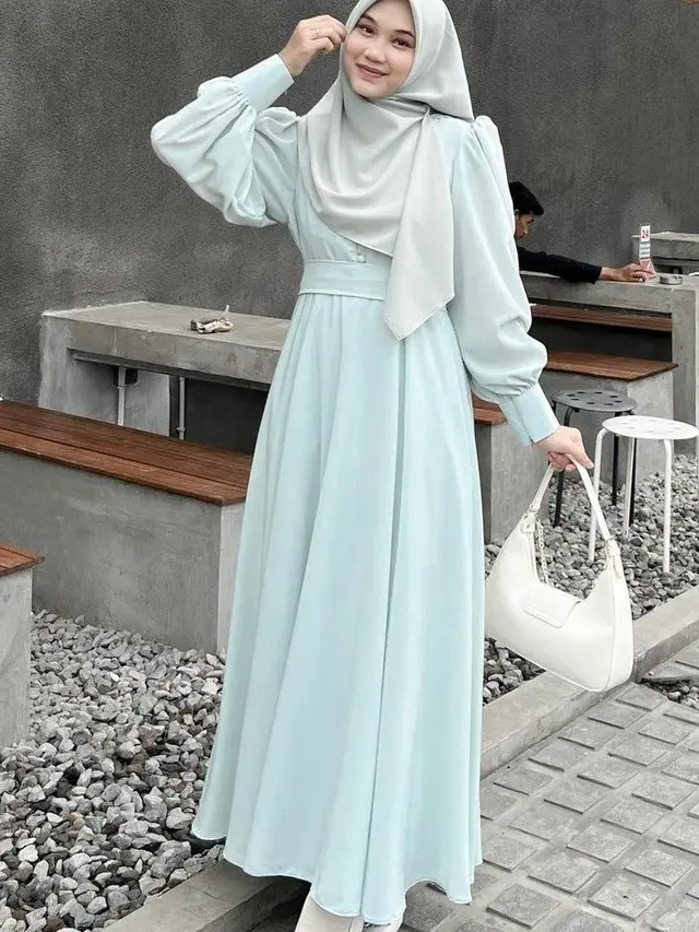 Model Gamis Warna Pastel
