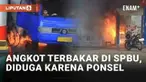 Kebakaran terjadi di SPBU Kampung Lamping, Jayaraksa, Baros, Kota Sukabumi, Jawa Barat. Detik-detik terjadinya kebakaran terekam CCTV pada Rabu (1/11/2023) pagi. Insiden berawal dari angkot yang mengisi BBM, kemudian terjadi ledakan kecil.