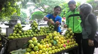 Pedagang jambu biji di Bogor (Liputan6.com/ Achmad Sudarno)