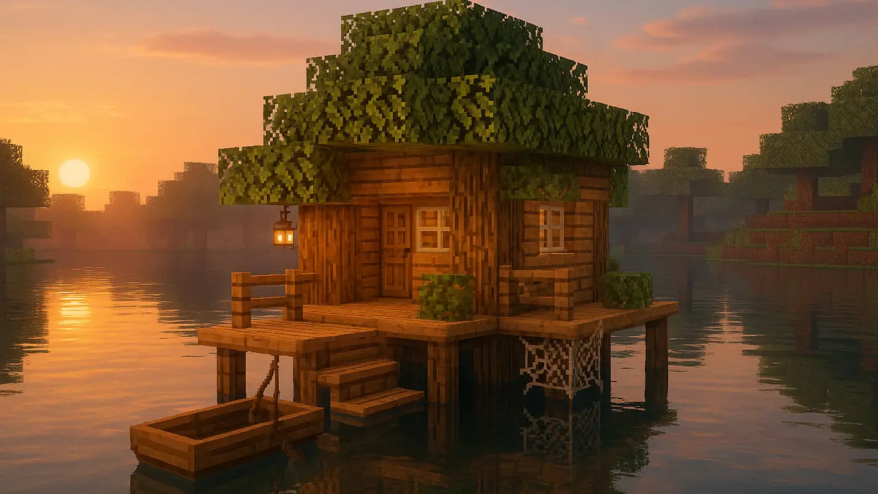 Contoh Ilustrasi Minecraft Gambar Rumah (Foto: ChatGPT)