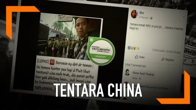 VIDEO: [CEK FAKTA] Isu Tentara China Masuk RI Kembali Viral