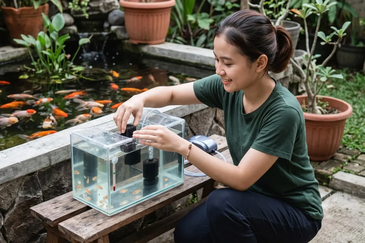 Cara Membuat Tempat Karantina Ikan Koki Anakan
