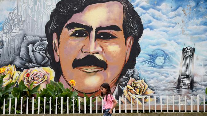 Mural Pablo Emilio Escobar Gaviria (AFP Photo/Raul Arboleda)