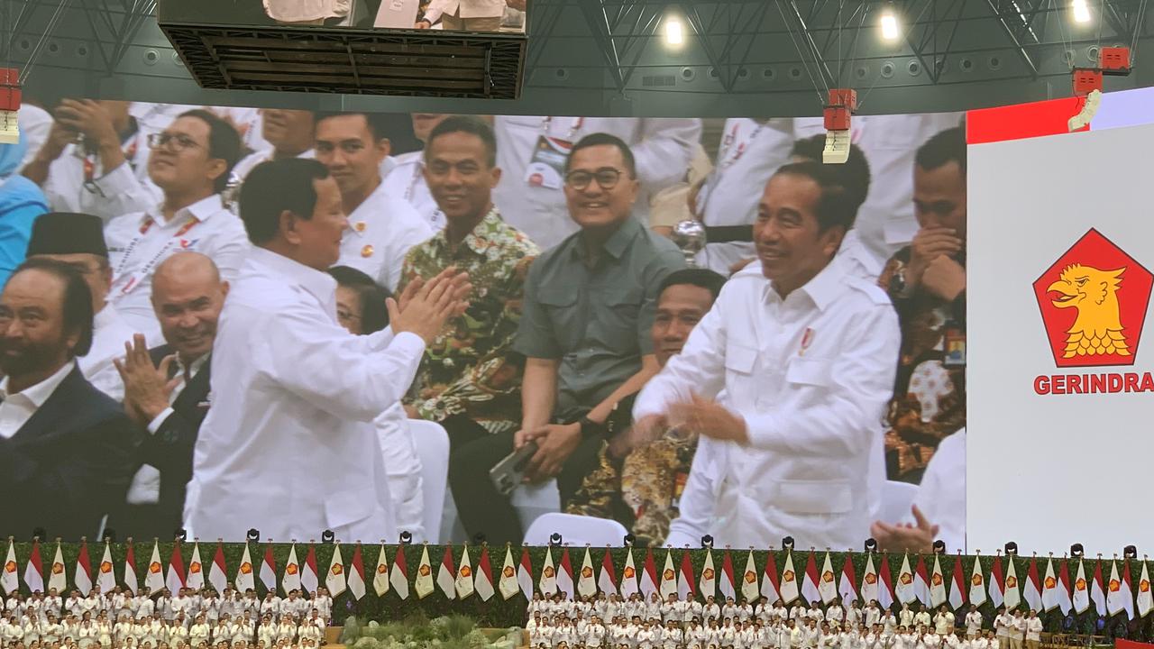 Yel-Yel "Terima Kasih Jokowi" Berkumandang di Rapimnas Gerindra, Dipimpin Prabowo