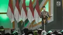 Presiden Joko WIdodo memberikan sambutan ketika menghadiri Harlah ke-46 PPP di kawasan Ancol, Jakarta, Kamis (28/2). harlah ke-46 PPP mengusung tema ‘Membangun Keluarga Membangun Bangsa’. (Liputan6.com/Faizal Fanani)