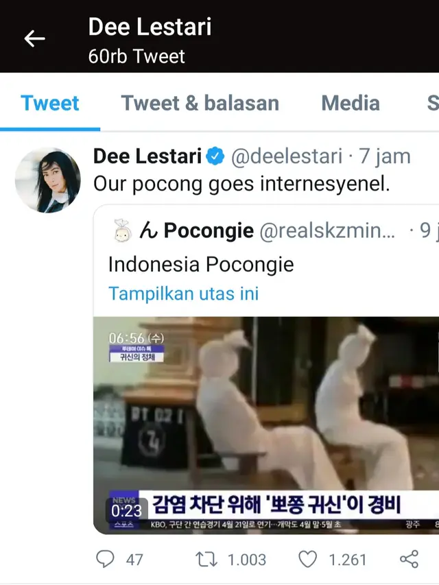 Unggahan Dewi Lestari. (Foto: Twitter @deelestari)
