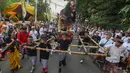Untuk diketahui, upacara Tawur Agung Kesanga dan pawai ogoh ogoh tersebut untuk menyucikan alam semesta dan jiwa raga dari segala bentuk perbuatan buruk di masa lalu. (merdeka.com/Arie Basuki)