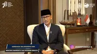 Sandiaga Uno saat memberikan sambutan via daring di Coinfest Asia 2023. Dok: Coinvestasi