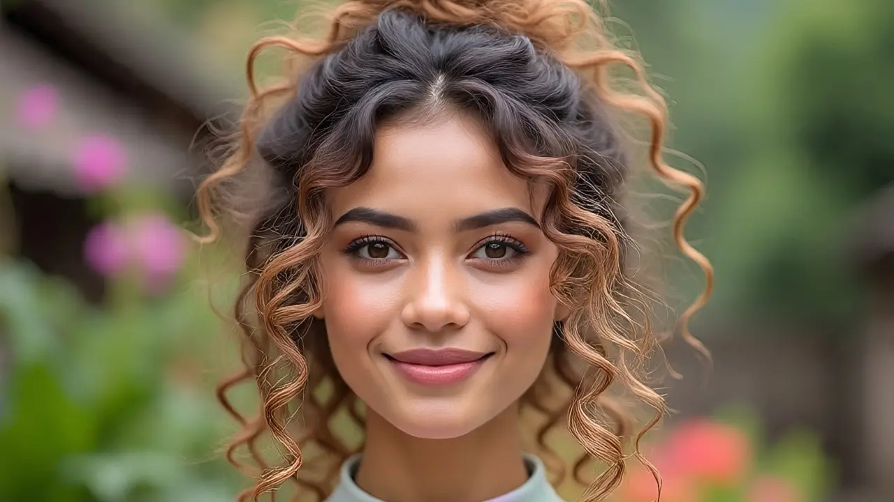 Model Rambut Ikal Bergelombang