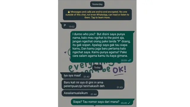 6 Chat Orang Pakai Huruf P saat Minta Kenalan Ini Ujungnya Bikin Kesal