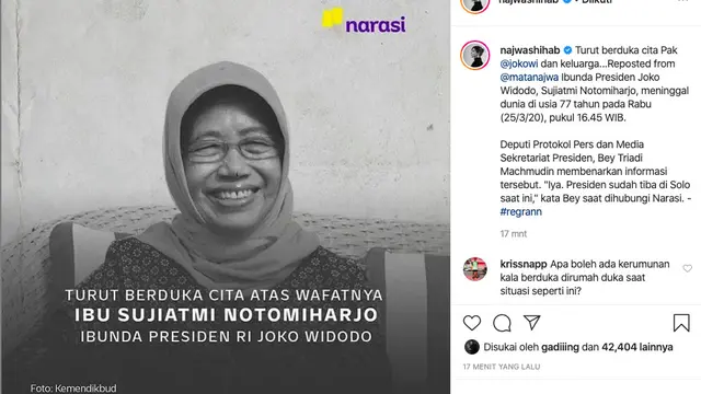 Unggahan Najwa Shihab