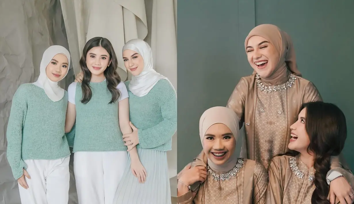 Menikah dengan Haldy Sabri, Irish Bella turut dikaruniani dua putri sambung yang sama-sama cantik Ketiganya kerap tampil kompak layaknya kakak beradik [@_irishbella_]