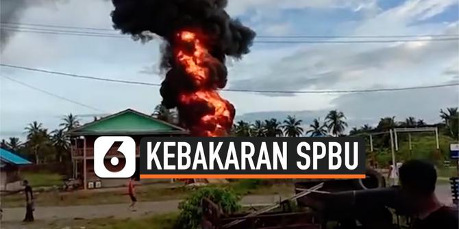VIDEO: Detik-Detik SPBU Meledak di Mentawai, Petugas Tersambar Api