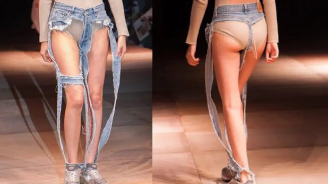Celana Jeans Unik Ini Tidak Menutupi Paha dan Kaki