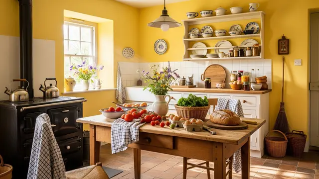 Warna Cat Dapur yang Segar dan Bikin Semangat Masak/Gemini AI