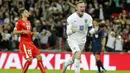 Gol perdana Wayne Rooney untuk timnas Inggris terjadi saat melawan Makedonia pada kualifikasi Piala Eropa 2004. (AP/Frank Augstein./File)