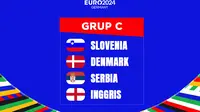Piala Eropa 2024 - Ilustrasi Grup C Euro 2024: Slovenia, Denmark, Serbia, Inggris (Bola.com/Adreanus Titus)