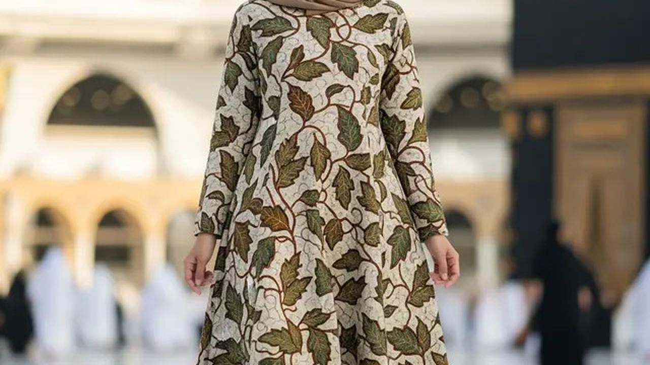 7 Model Gamis Batik Buat Umroh yang Anggun dan Nyaman Dipakai Seharian