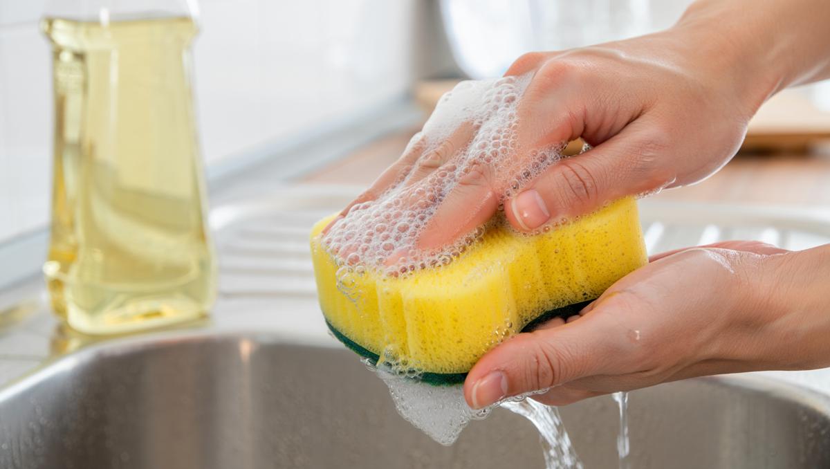 Tips Mencuci Spons Cuci Piring Supaya Bebas Kuman (Foto: Reve Art AI)