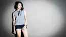 Kezia Santoso, pebalap cantik Indonesia ini sekarang membalap di Gokart. (Bola.com/Vitalis Yogi Trisna)