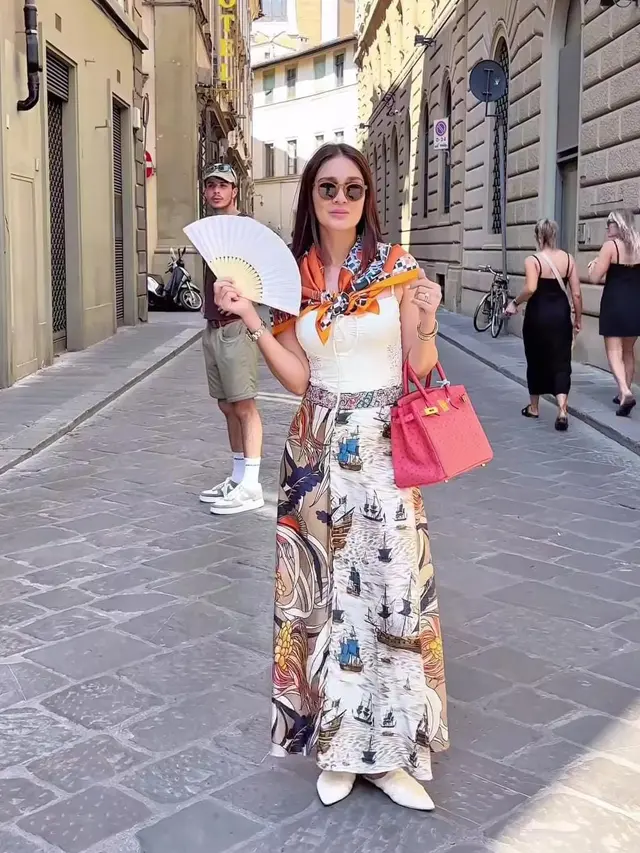 Inspirasi Gaya Kasual ala Luna Maya saat Bulan madu di Italia
