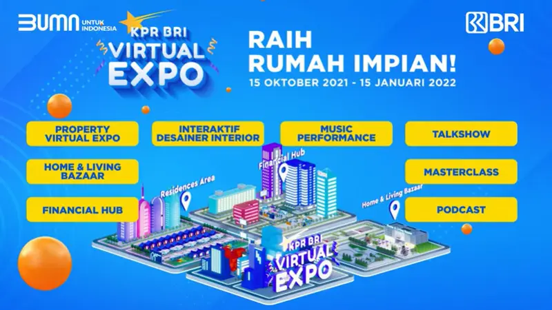 Launching KPR BRI Virtual Expo vol 2, Jumat (15/10/2021).