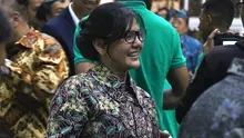 Sekjen PSSI, Ratu Tisha Destria, saat menghadiri Gala Dinner menyambut kontestan Piala AFF U-19 2018 di Pendopo Bupati Sidoarjo, Jumat (29/6/2018). (Bola.com/Aditya Wany)