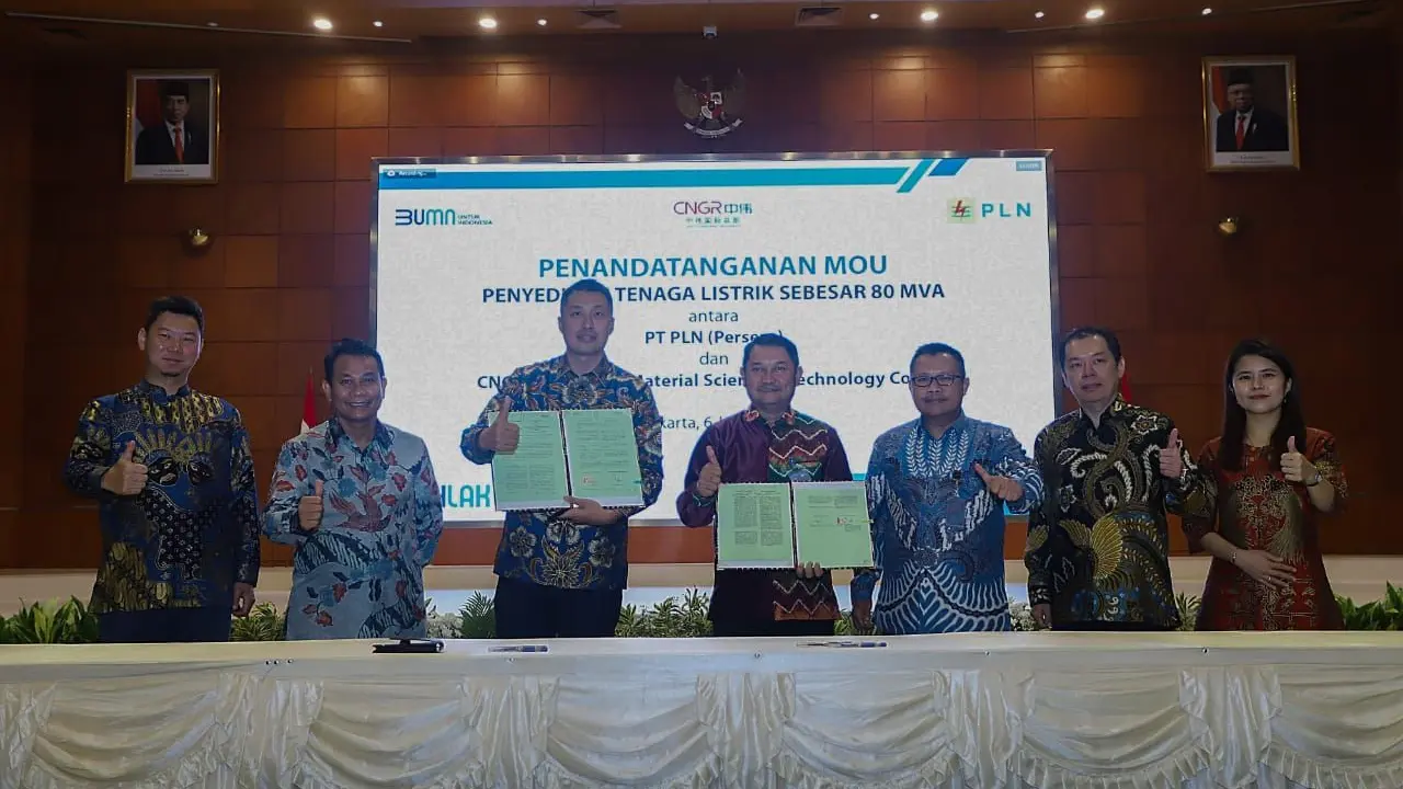 PT PLN (Persero) melakukan Penandatanganan MoU dengan PT CNGR Hongkong Material Science & Technology Co Ltd. (Dok PLN)