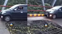 Mobil lewati jembatan rusak (Instagram/@fakta.indo)
