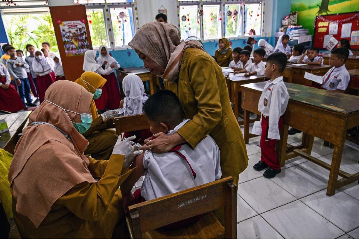 FOTO: Antusias Murid SDN Pakis Satu saat Pelaksanaan BIAS