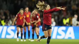 Gol kemenangan Timnas wanita Spanyol dicetak oleh Olga Carmona pada menit ke-29. (AP Photo/Rick Rycroft)