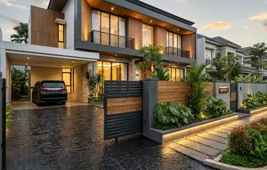 7 Model Pagar dengan Lampu Tanam yang Elegan, Bikin Fasad Makin Mewah