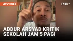 Abdur Arsyad Komentari Masuk Sekolah Jam 5 Pagi di NTT
