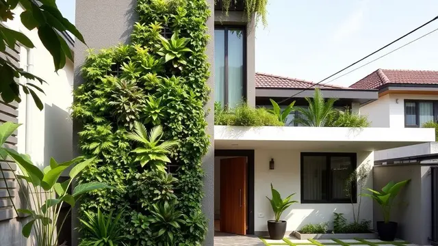Rumah Minimalis dengan Vertical Garden