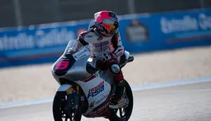 Veda Ega Pratama pada Moto3 Hungaria di Balaton Park. (Honda Team Asia)