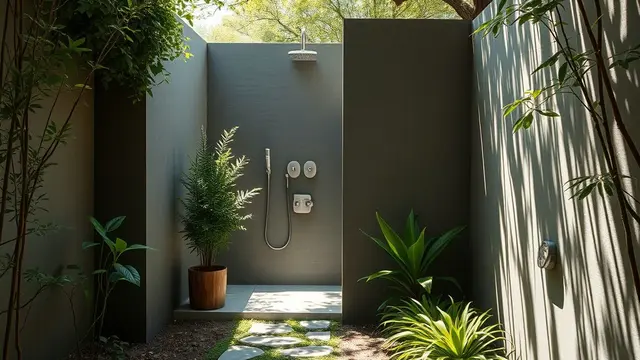 kamar mandi outdoor (ilustrasi by qwen.ai)