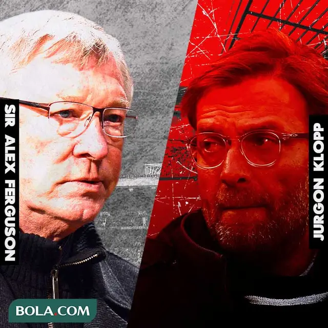 Ilustrasi - Sir Alex Ferguson dan Jurgen Klopp