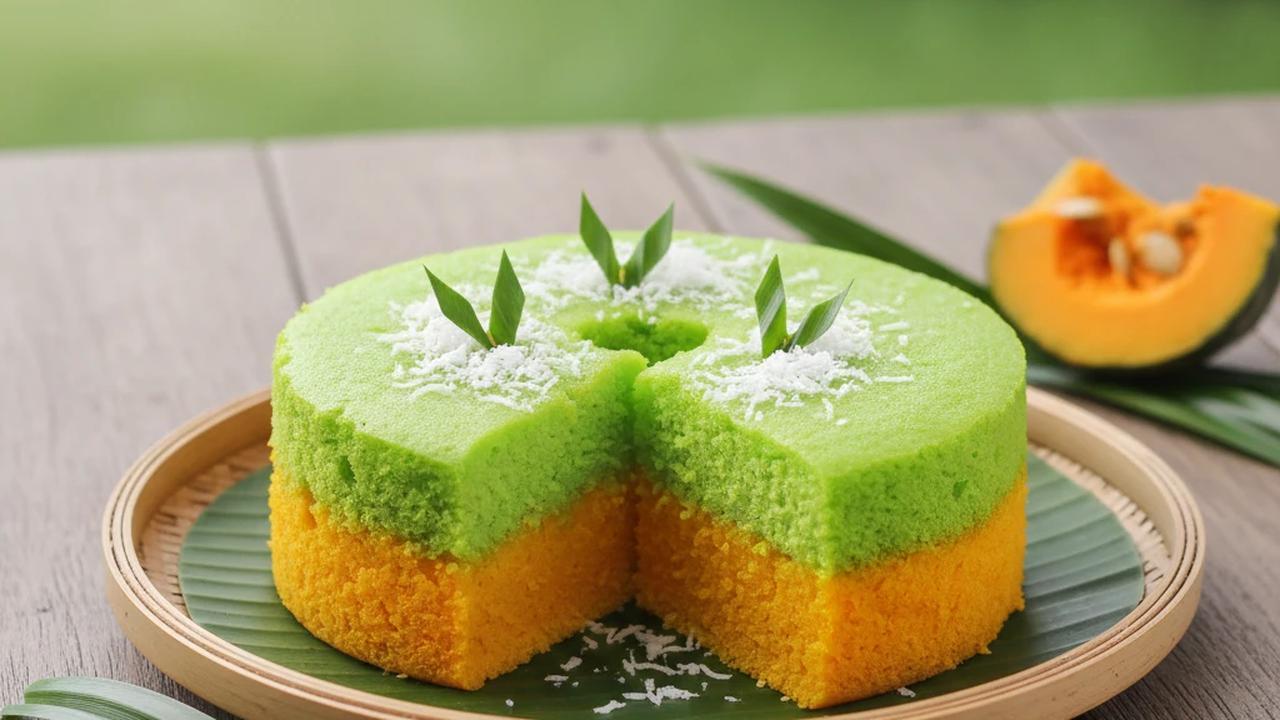 Resep Kue Labu Kuning Kukus Pandan
