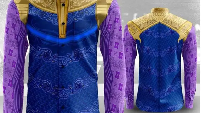Tak hanya koko Black Panther, kini sedang tren juga baju koko Thanos (Kapanlagi/tokopedia)
