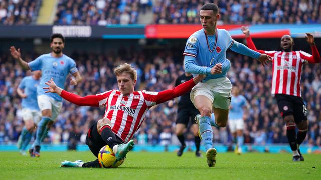 Manchester City Dipermalukan Brentford di Liga Inggris