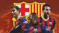 Barcelona - Eric Garcia, Adama Traore, Cesc Fabregas (Bola.com/Adreanus Titus)