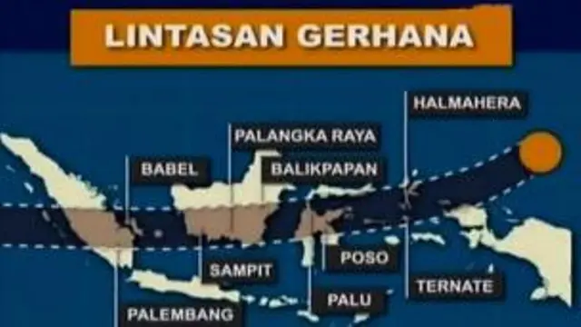 [Bintang] Gerhana matahari total 2016 lalui 11 kota ini