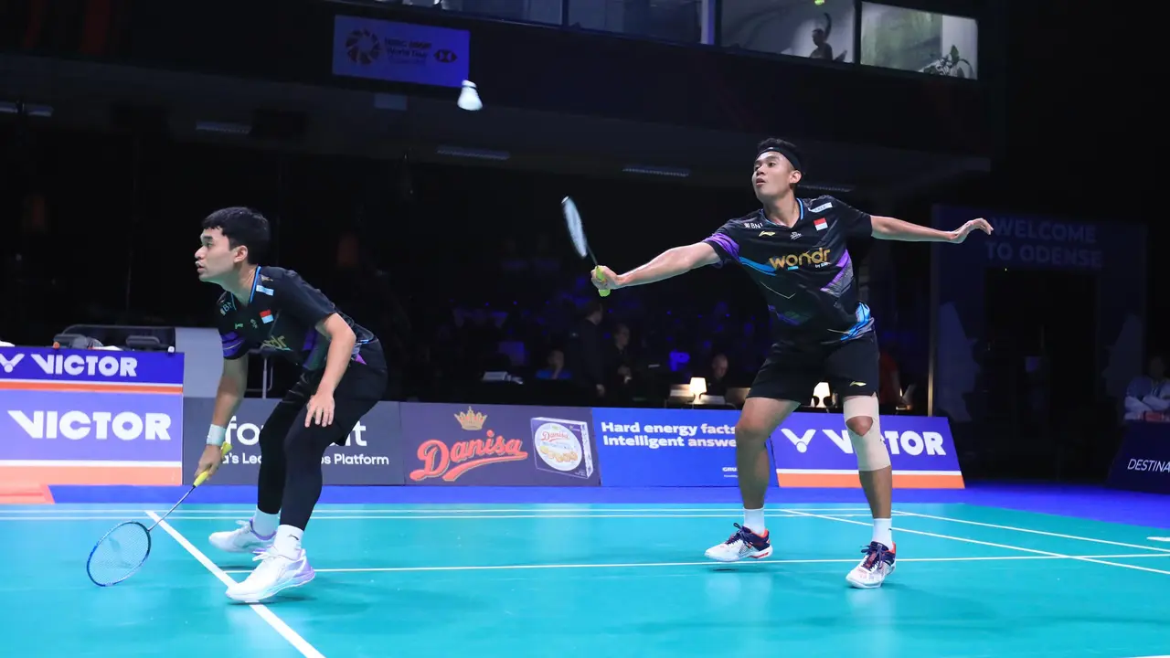 Leo Rolly Carnando/Bagas Maulana - Denmark Open 2024 - Bulu Tangkis