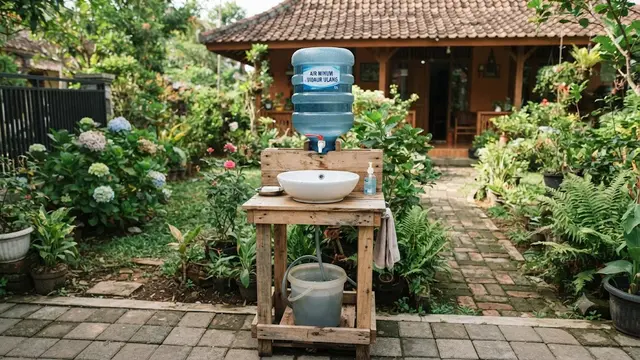 Wastafel Portable dari Galon Bekas